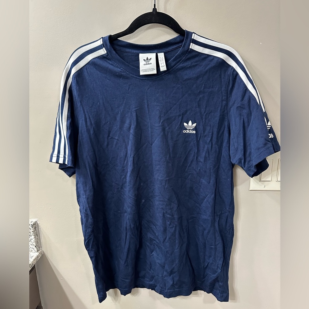 Adidas Blue Stripped Tee